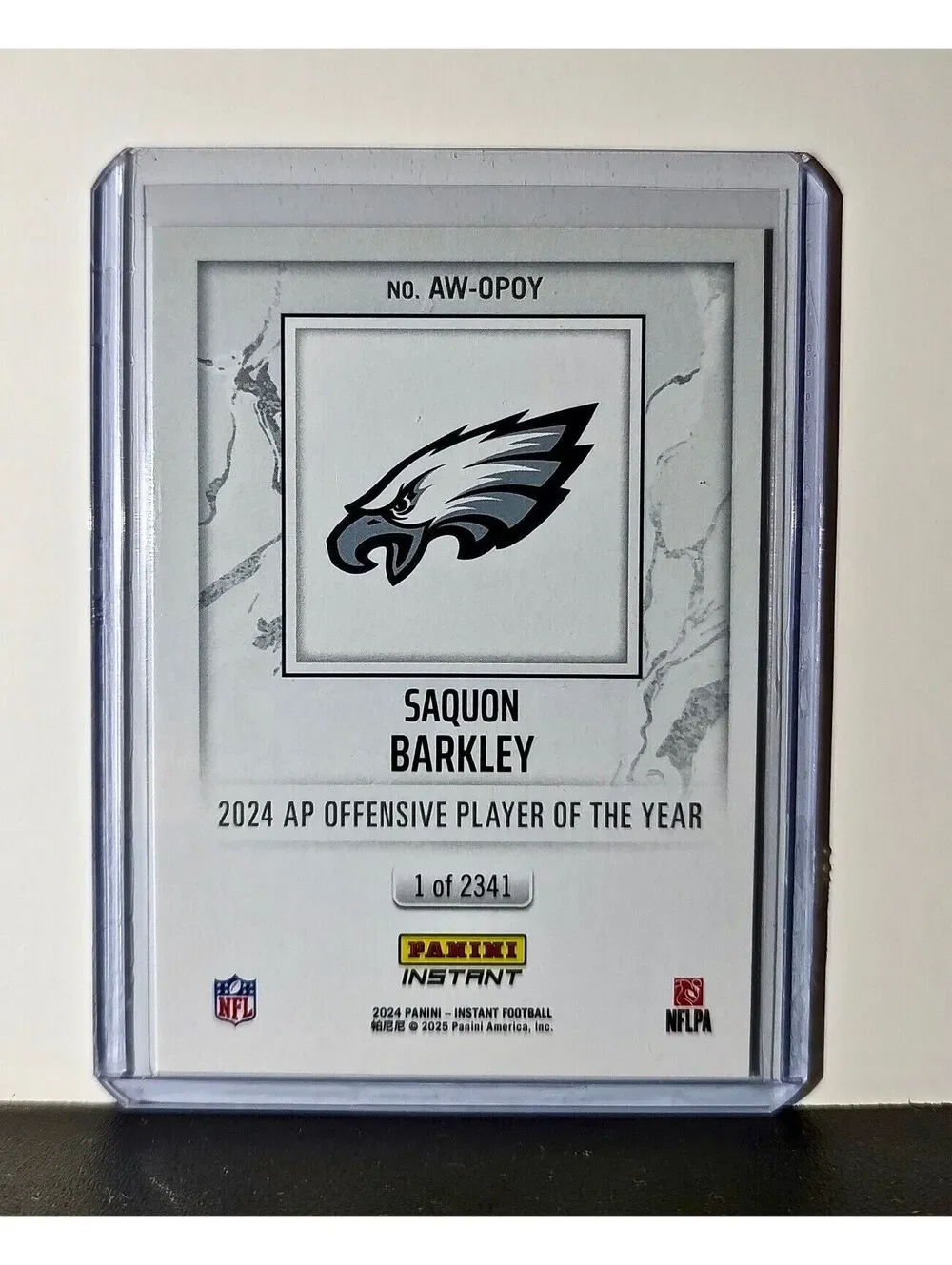 Saquon Barkley 2024 Panini NFL AP Offensive Player of the Year Eagles 1 of 2341